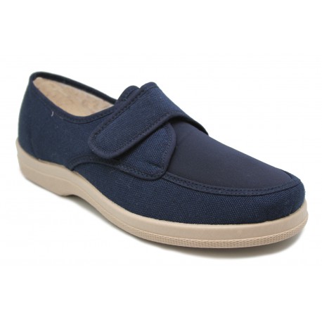 Zapatilla velcro con lona