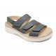 Sandalia tres velcros cómoda para mujer