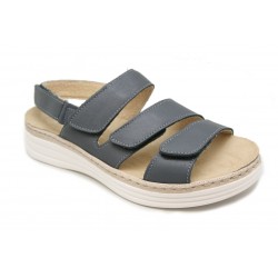 Sandalia tres velcros cómoda para mujer